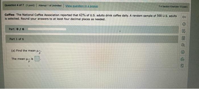 Solved 74 Section Exercise 15 (c) Question 4 of 7 (1 point) | Chegg.com
