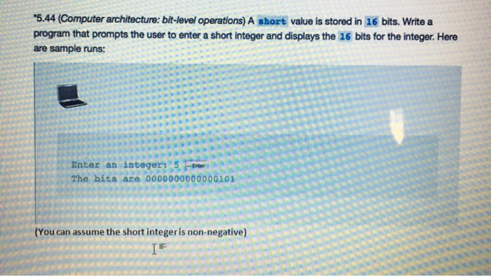 Solved *5.44 (Computer architecture: bit-level operations) A | Chegg.com