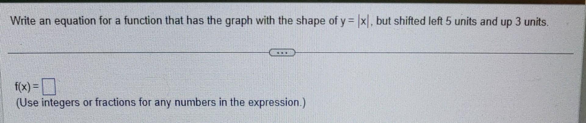 Solved Write an equation for a function that has the graph | Chegg.com