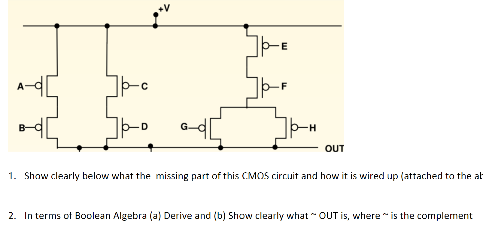 Solved Show clearly below what the missing part of this CMOS | Chegg.com