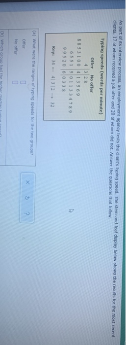 Solved As part of its interview process, an employment | Chegg.com