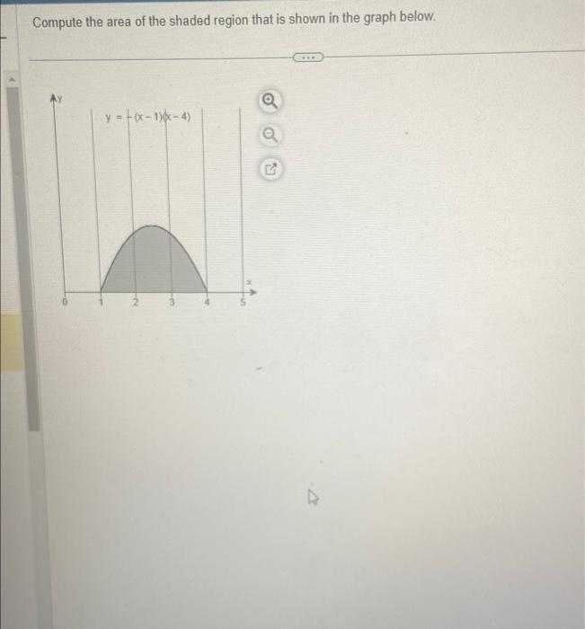Solved Compute the area of the shaded region that is shown | Chegg.com