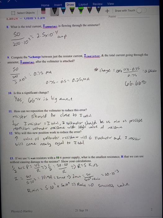 Solved need help with the 7 post lab questions on a physics | Chegg.com