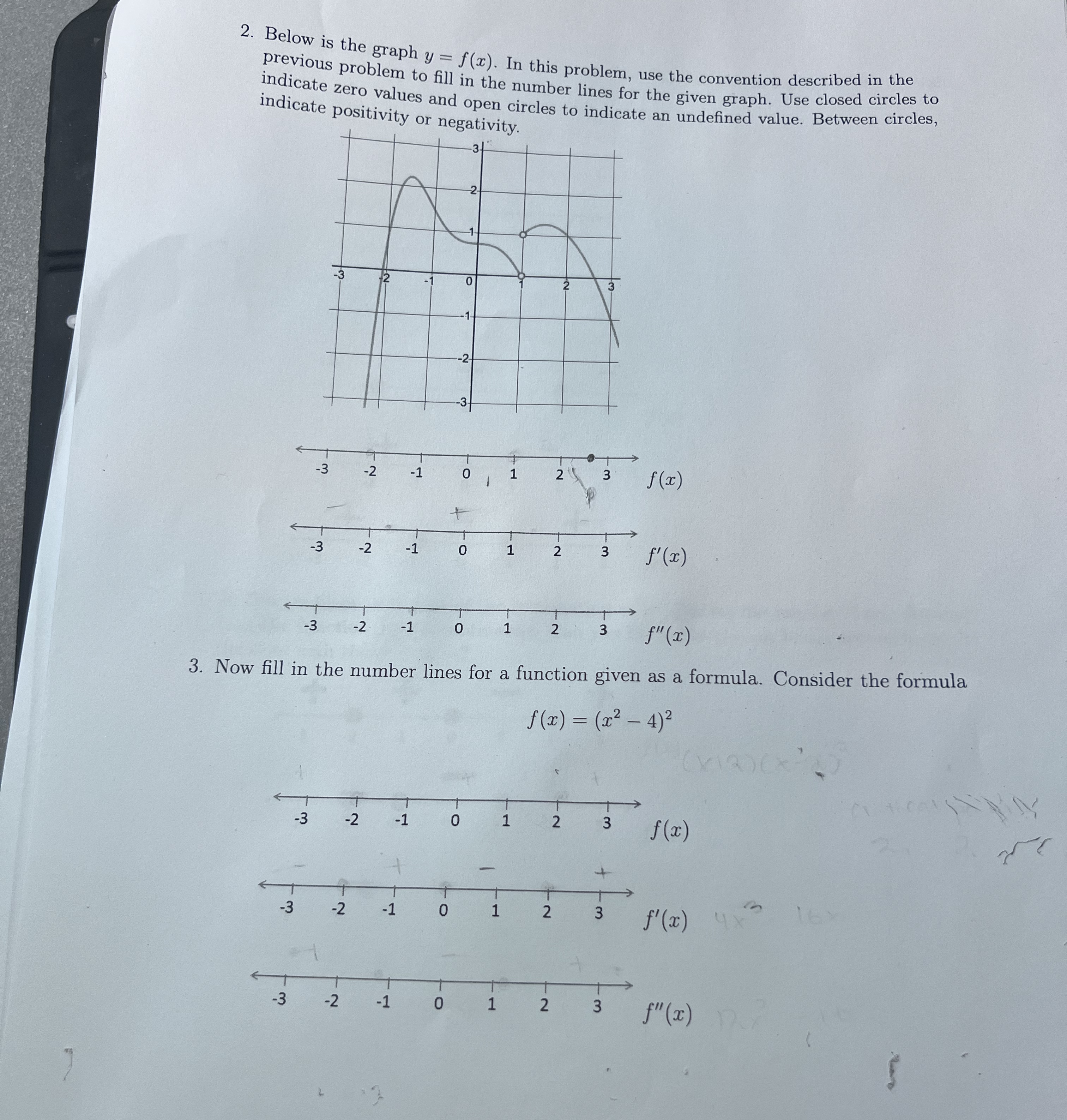 Below is the graph y=f(x). ﻿In this problem, use the