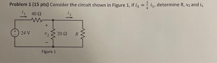 Solved Problem 1 (15 Pts) Consider The Circuit Shown In | Chegg.com