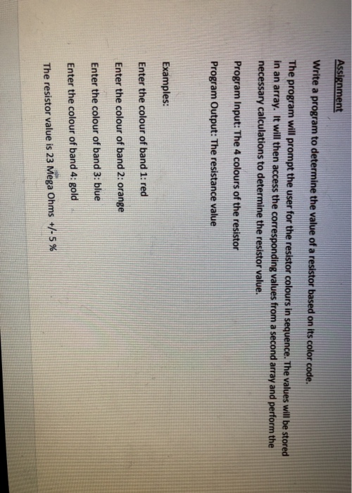 Solved Assignment Write a program to determine the value of | Chegg.com