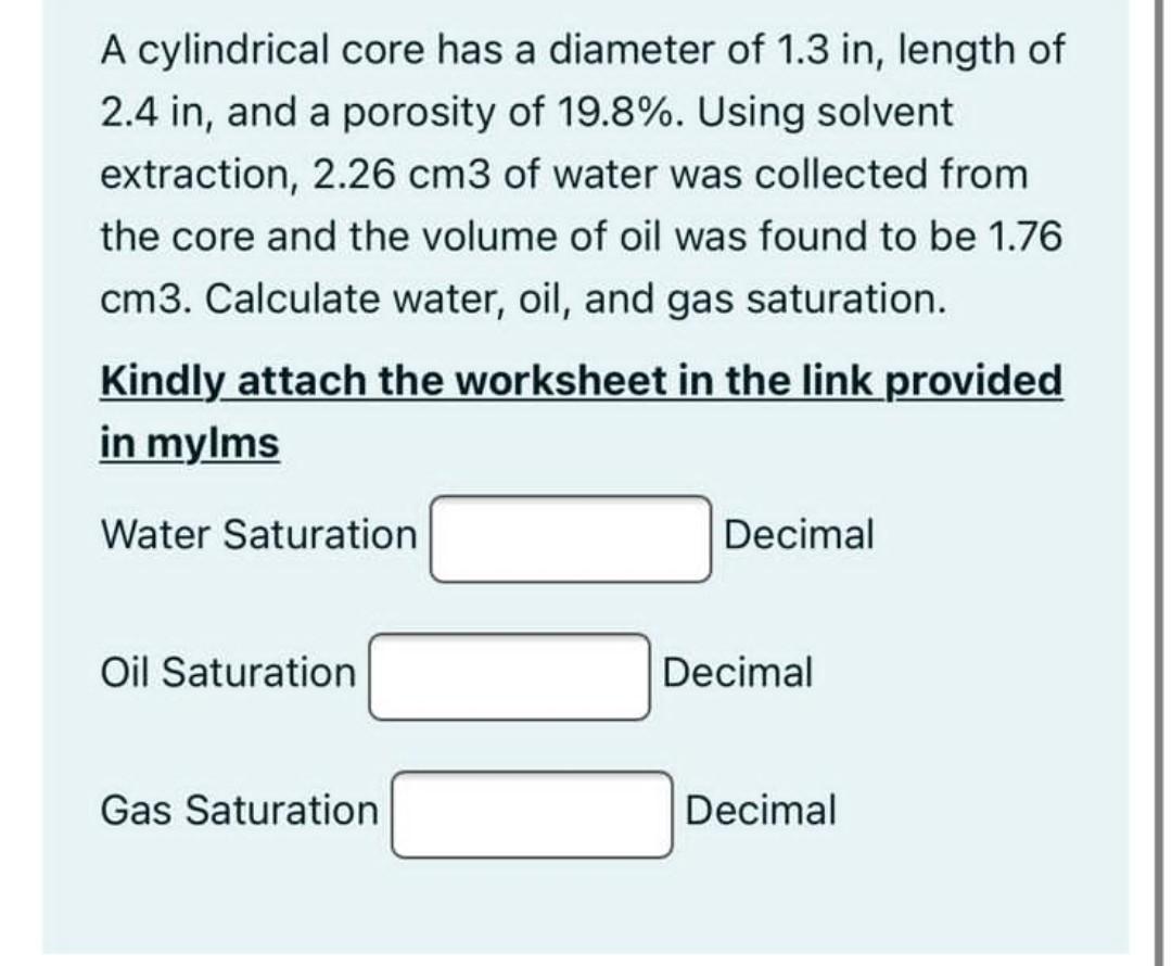 Solved The figure below shows capillary pressure data during | Chegg.com