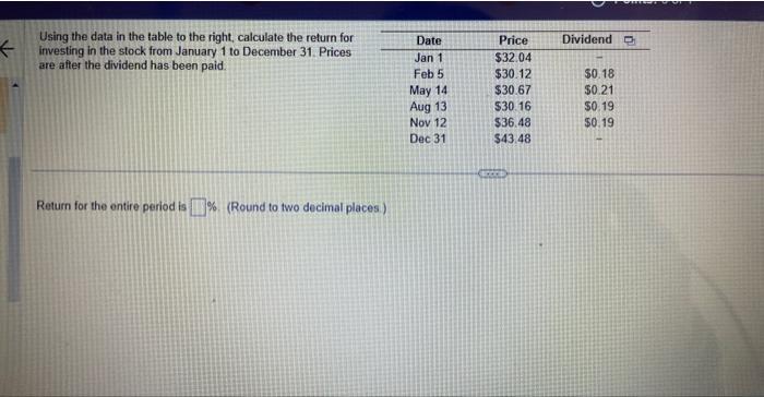 Solved Using the data in the table to the right, calculate | Chegg.com