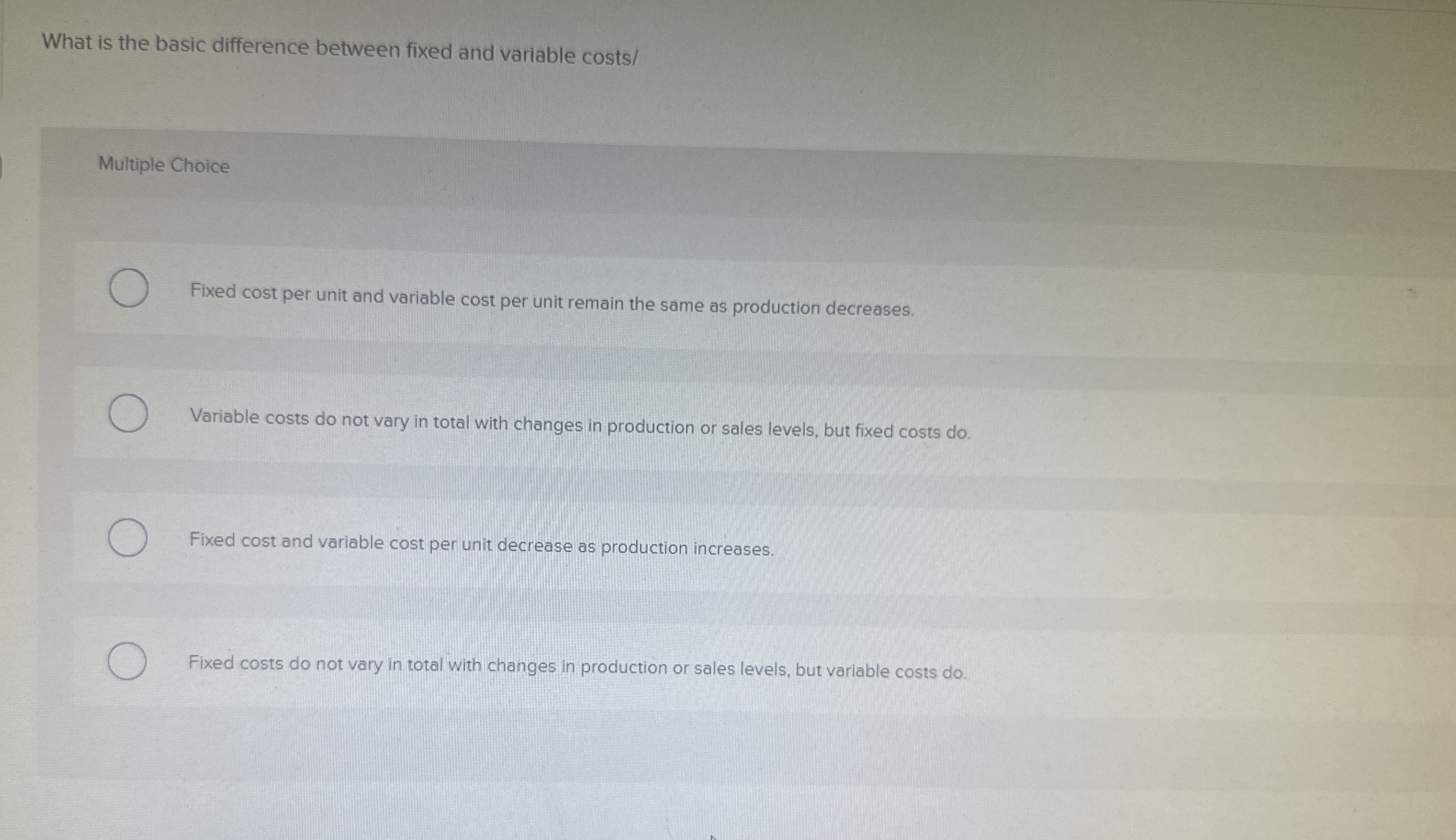 Solved What is the basic difference between fixed and | Chegg.com