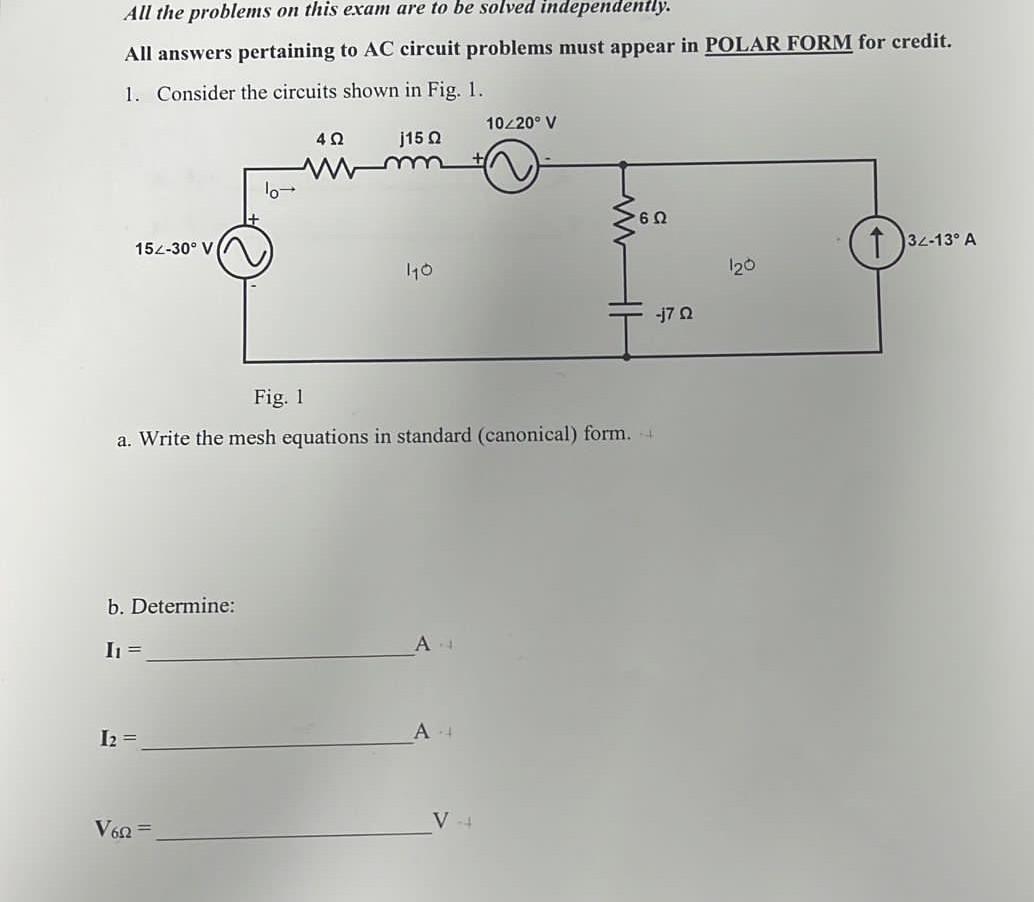 Solved All the problems on this exam are to be solved | Chegg.com