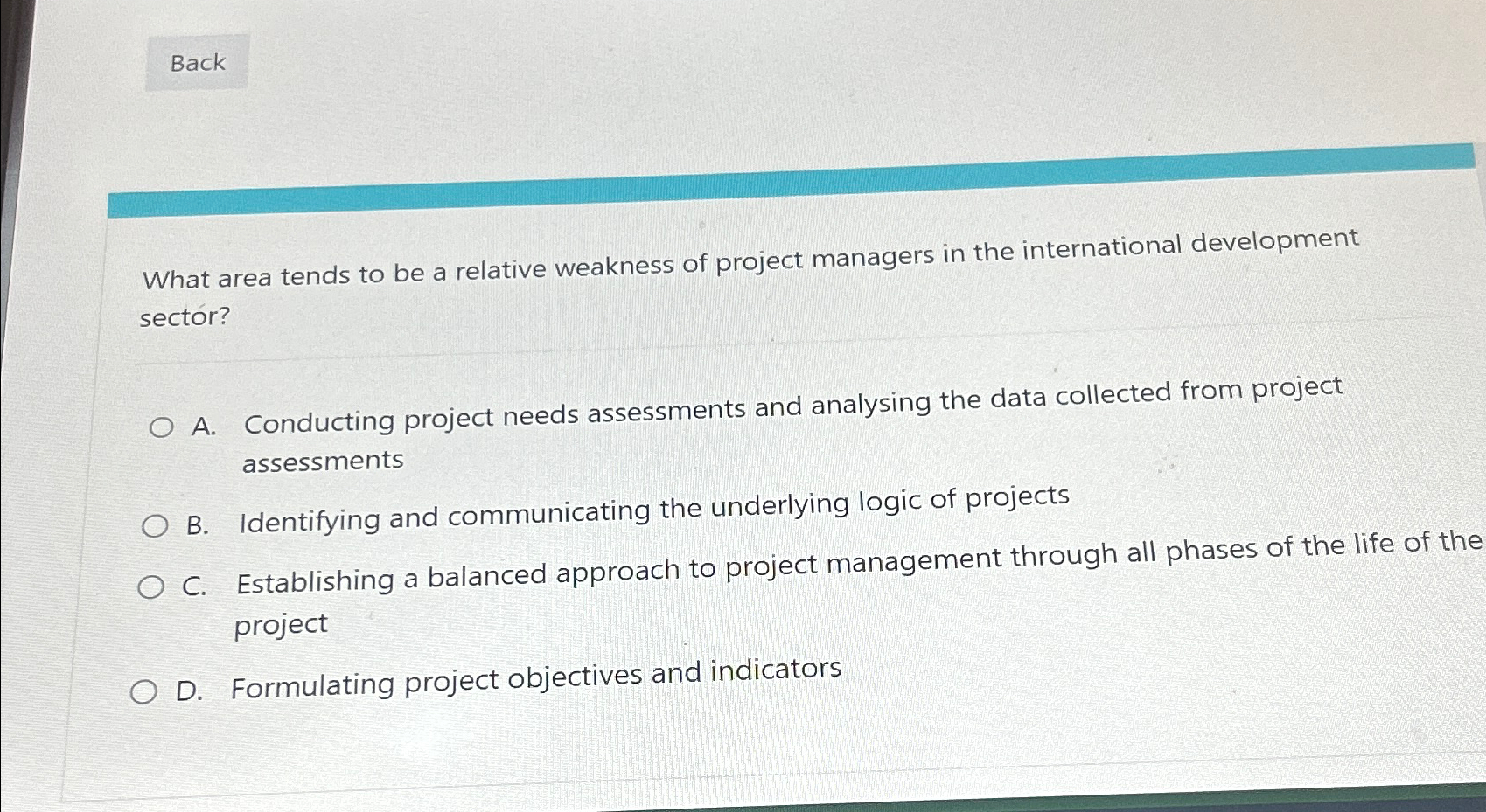 Solved What area tends to be a relative weakness of project | Chegg.com