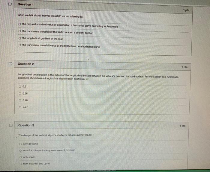 Solved D Question 1 1 pts When we talk about 'normal | Chegg.com