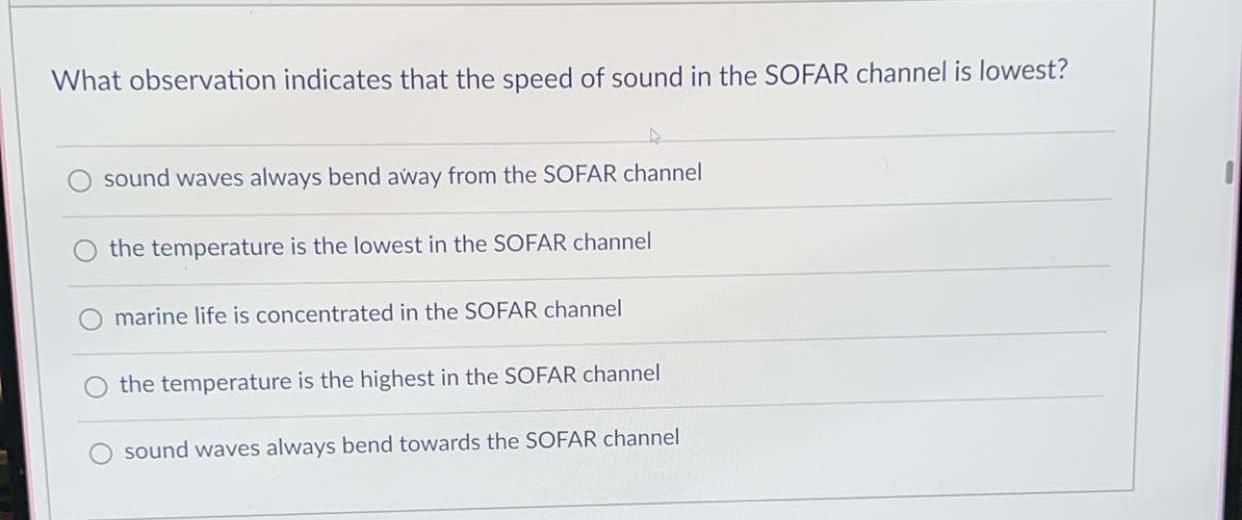 Solved What observation indicates that the speed of sound in | Chegg.com