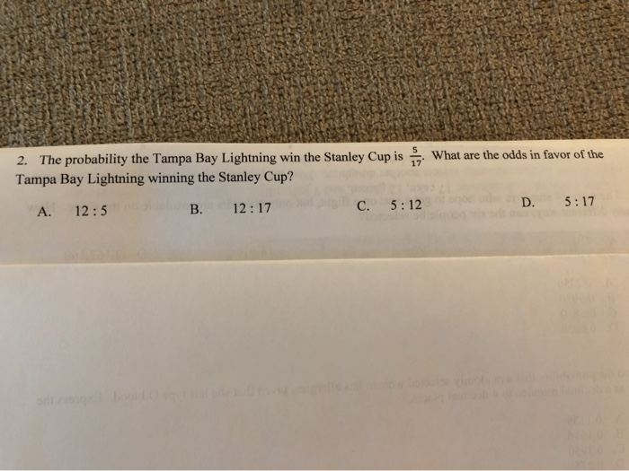 Solved What Are The Odds In Favor Of The 2. The Probability | Chegg.com