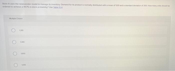 Solved Store A uses the newsvendor model to manage its | Chegg.com