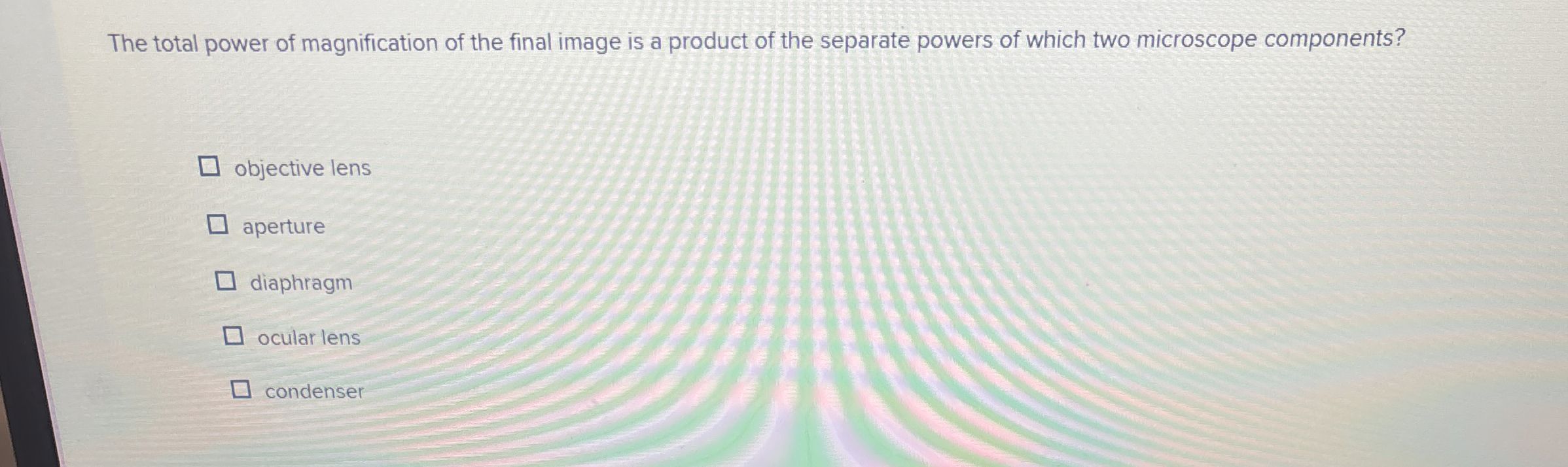 Solved The total power of magnification of the final image | Chegg.com
