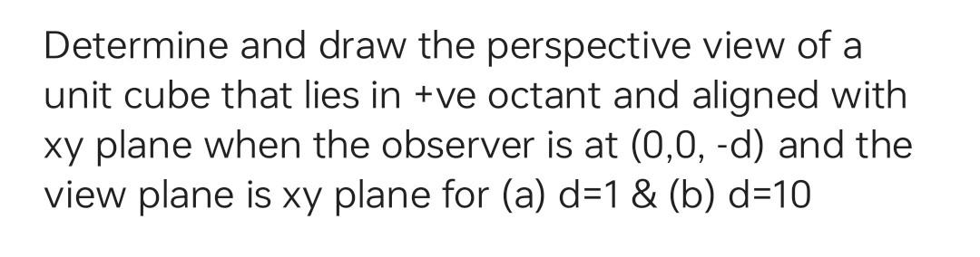 Determine and draw the perspective view of a unit | Chegg.com