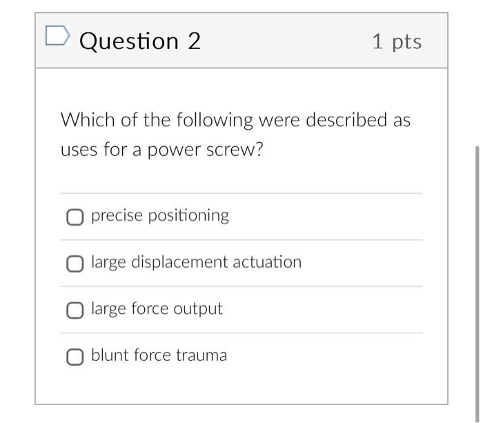 Solved Question 2 1 pts Which of the following were | Chegg.com