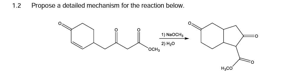 1.2 Propose a detailed mechanism for the reaction | Chegg.com