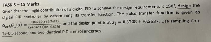 Solved TASK 3-15 Marks Given that the angle contribution of | Chegg.com