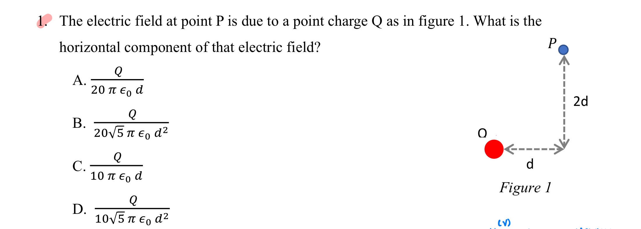 Solved The electric field at point P ﻿is due to a point | Chegg.com