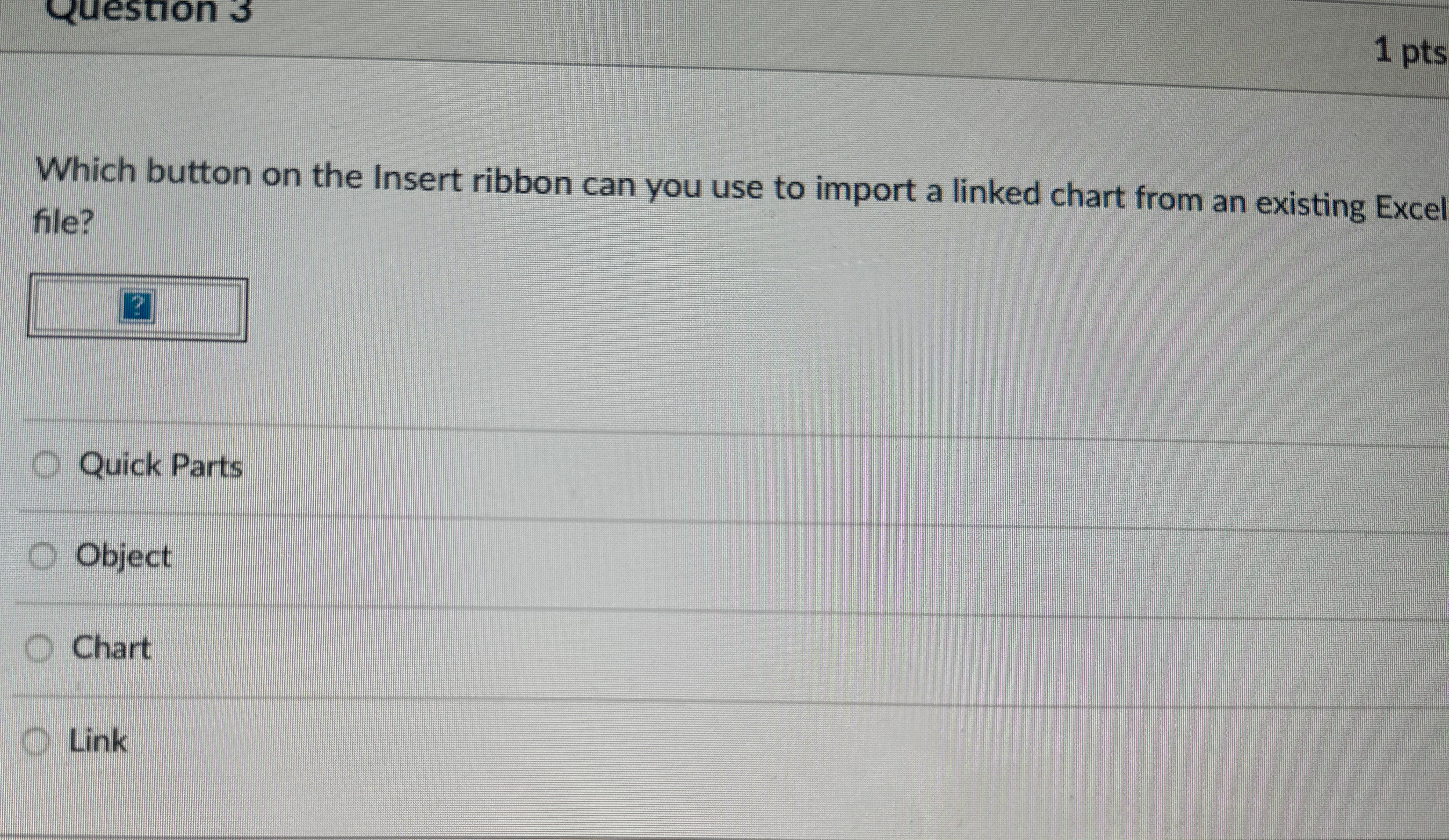 Solved Which button on the Insert ribbon can you use to | Chegg.com