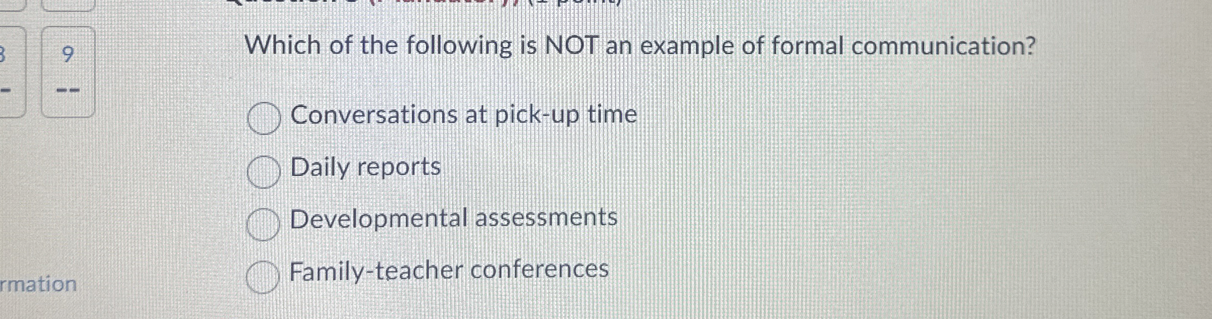 Solved Which of the following is NOT an example of formal | Chegg.com