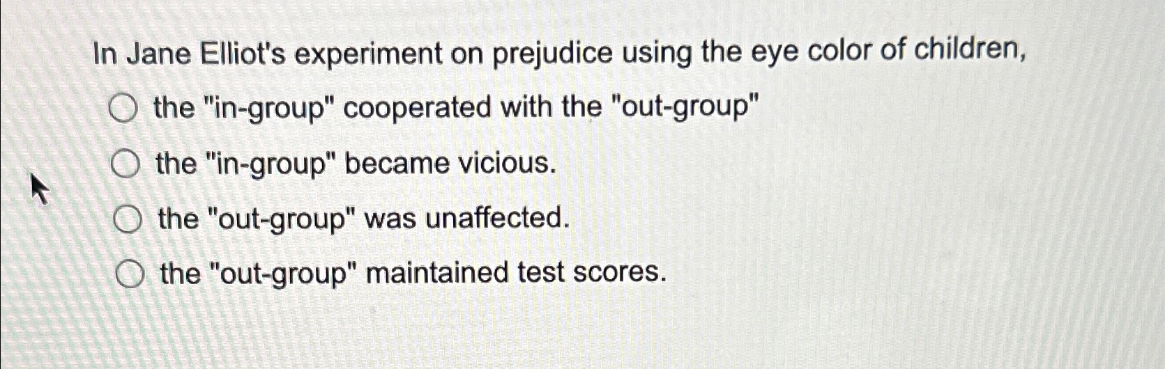 prejudice experiment