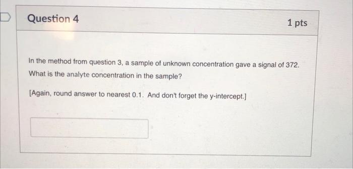 Solved D Question 3 1 pts Five standard solutions were | Chegg.com