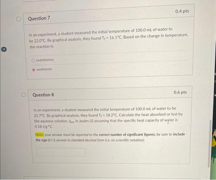 Solved In an experiment, a student measured the initial | Chegg.com