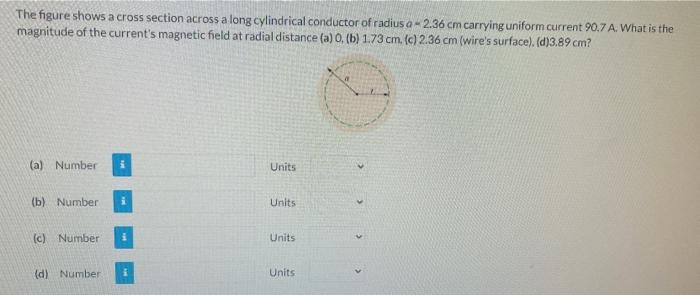 Solved The figure shows a cross section across a long | Chegg.com