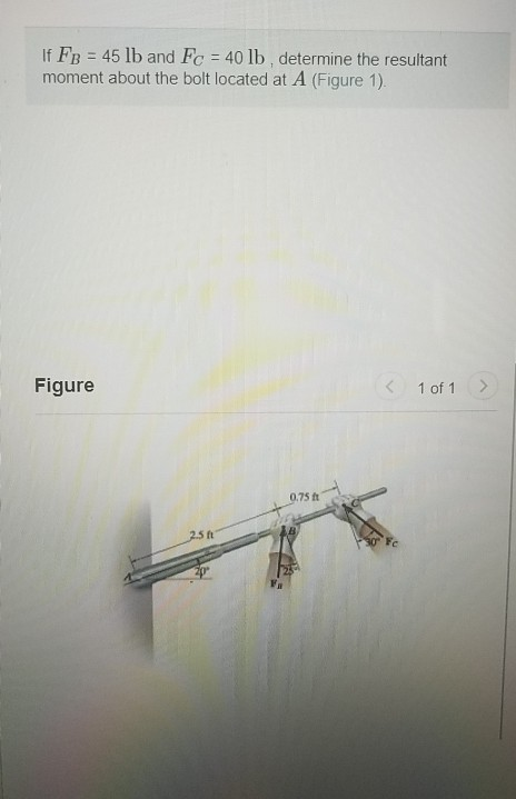 Solved If FB = 45 lb and Fc = 40 lb, determine the resultant | Chegg.com