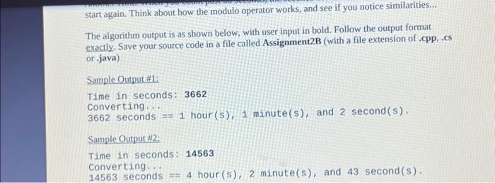 Solved Assignment 2B: What time is it? We've learned that in | Chegg.com