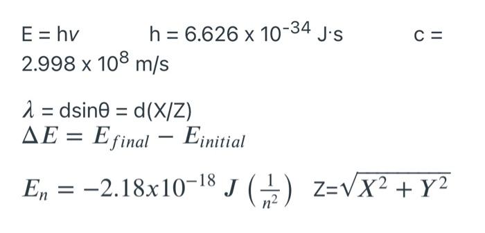 Solved Calculate The Energy For An Electron In The N 12 L Chegg Com