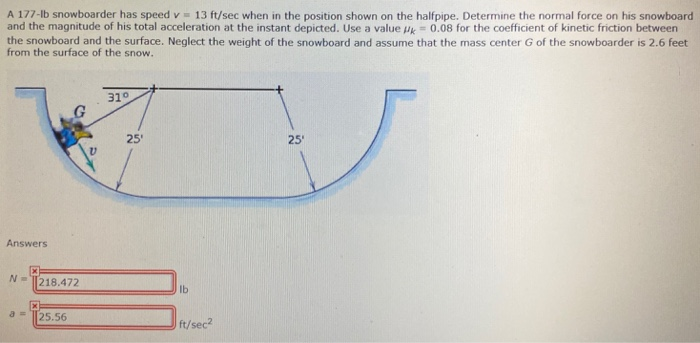 solved-a-177-ib-snowboarder-has-speed-v-13-ft-sec-when-in-chegg