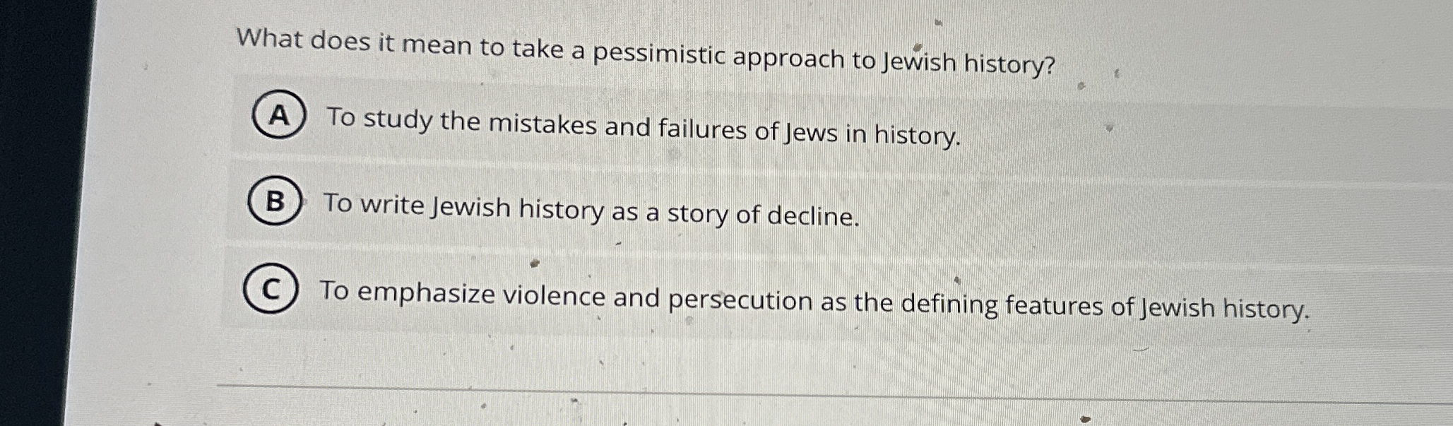 Solved What does it mean to take a pessimistic approach to