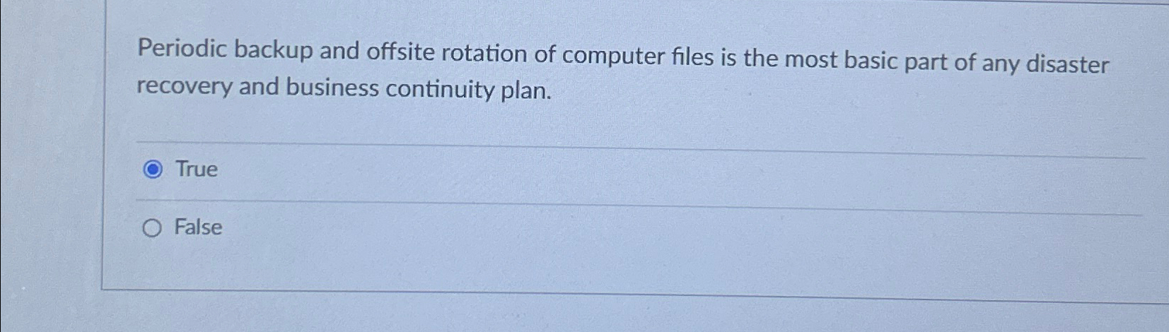 Solved Periodic backup and offsite rotation of computer | Chegg.com