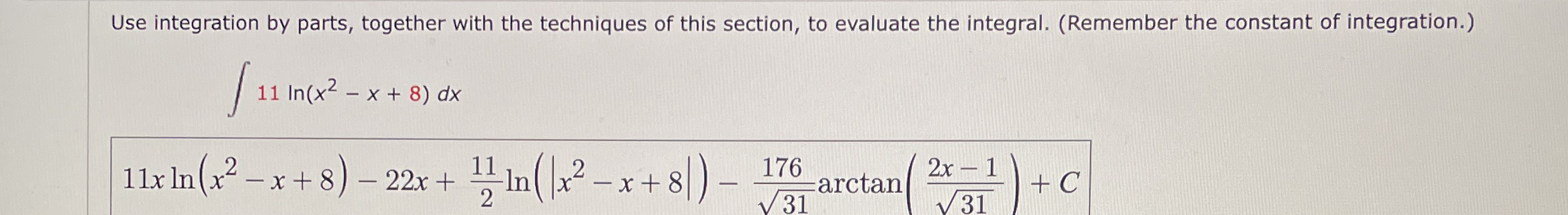 Solved Use integration by parts, together with the | Chegg.com