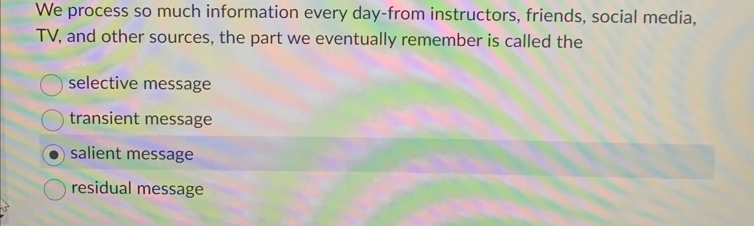 Solved We process so much information every day-from | Chegg.com