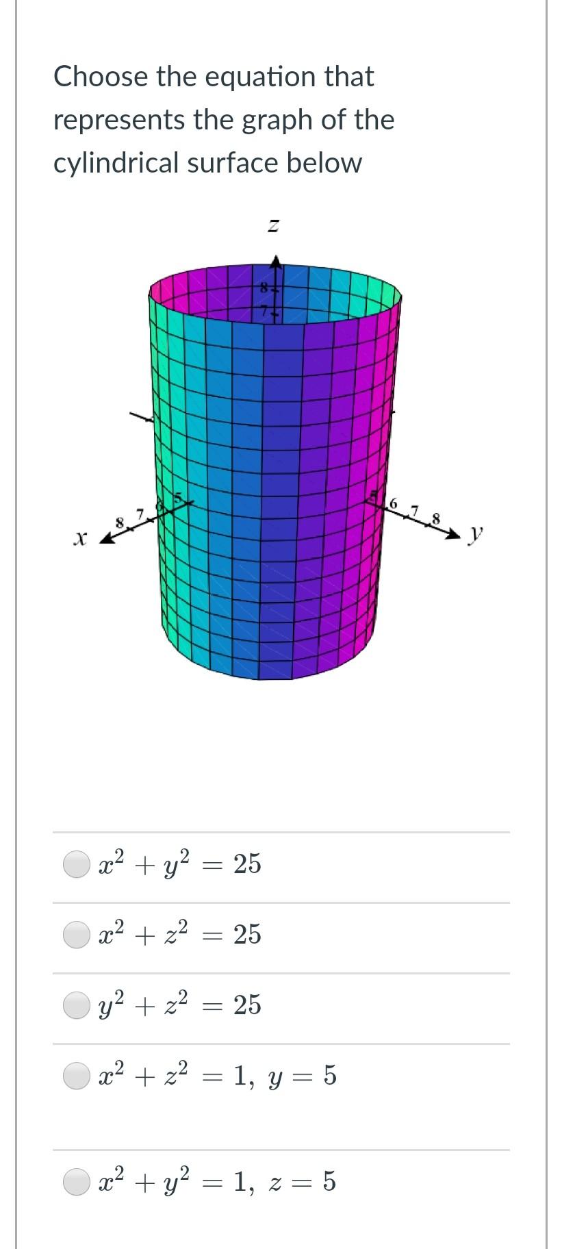 Solved Choose The Equation That Represents The Graph Of The Chegg Com