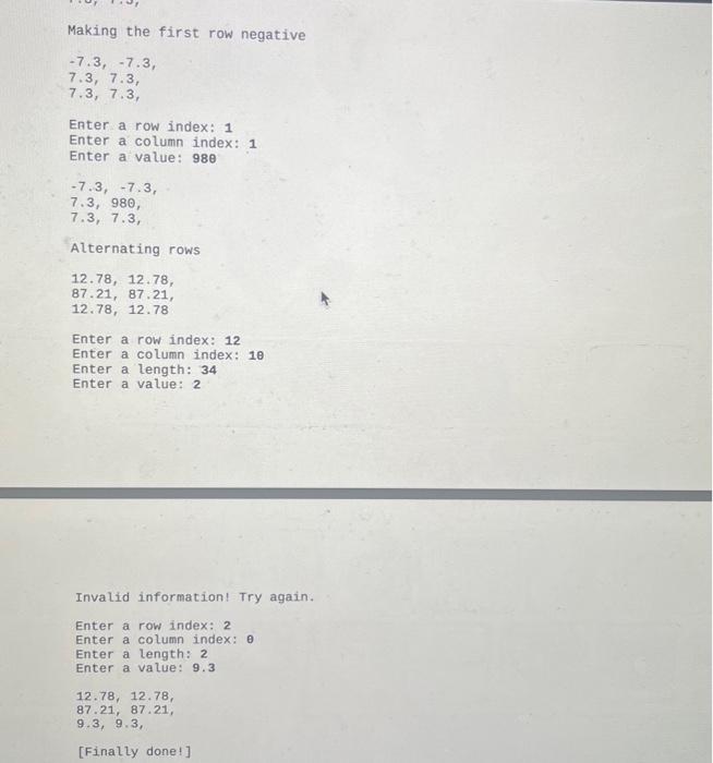 Solved Assignment 6A: The benefits of methods. Creating and | Chegg.com