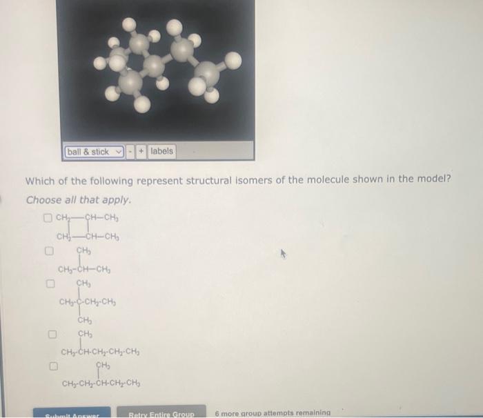 Solved Which Of The Following Represent Structural Isomers | Chegg.com