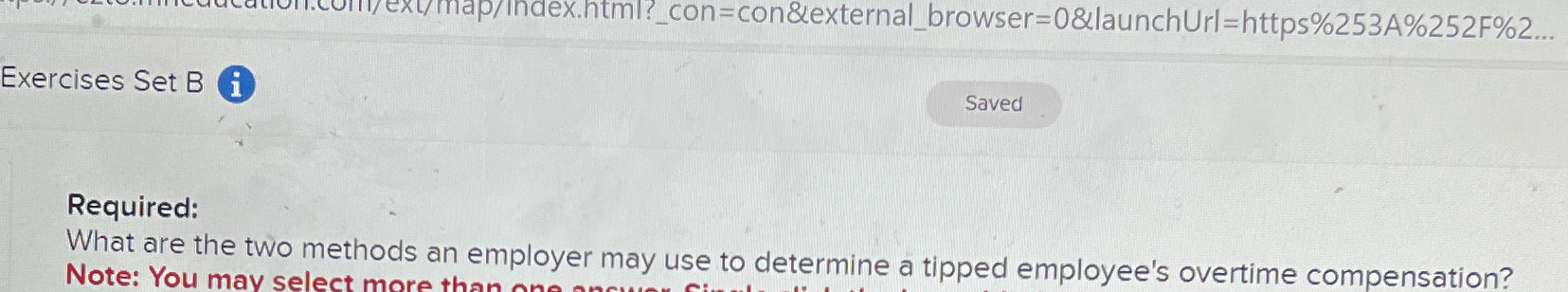 Solved Exercises Set B IRequired:What Are The Two Methods An | Chegg.com