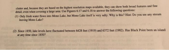 Solved b. Because 1:250,000 maps cover a lot of area, their | Chegg.com