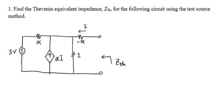 Find the Thevenin equivalent impedance, Z_(th), ﻿for | Chegg.com