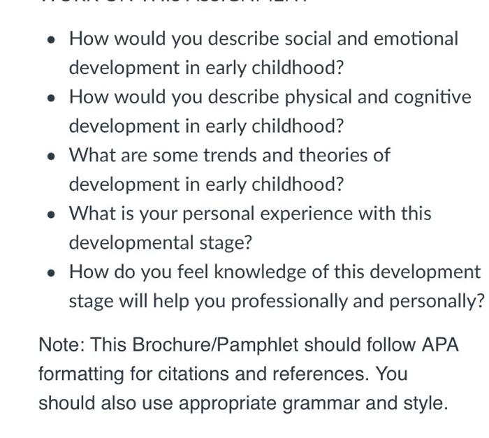 Physical cognitive social online emotional development early childhood