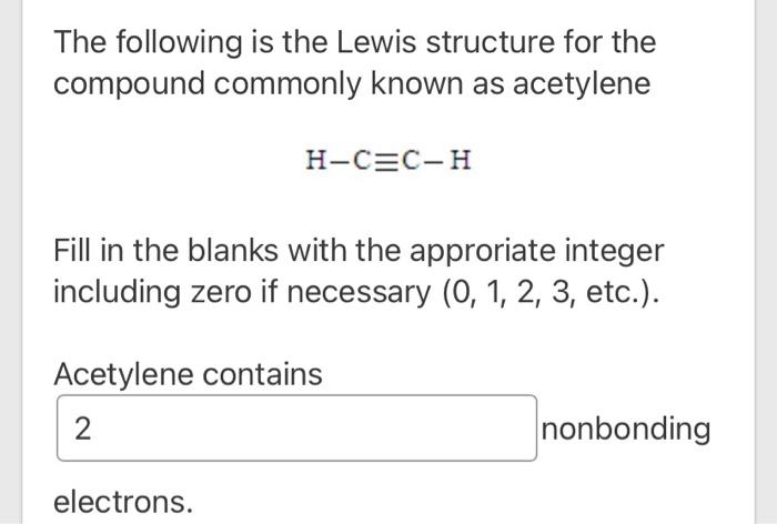 Solved The following is the Lewis structure for the compound | Chegg.com