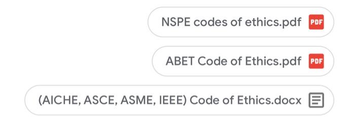 Solved solve 4 Question using NSPE or ABET or | Chegg.com