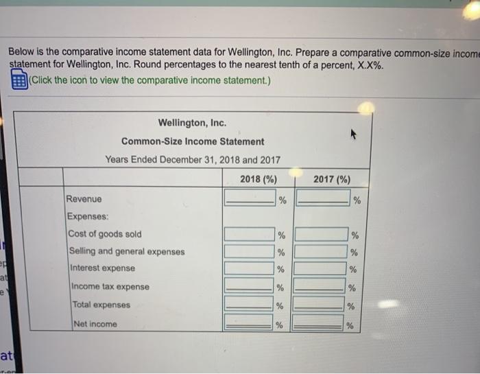 Solved Below is the comparative income statement data for | Chegg.com