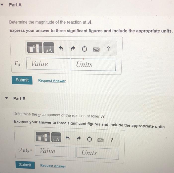 Solved Determine The Reactions At The Roller B, The Rocker | Chegg.com